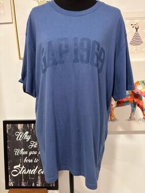 GAP Light Blue Logo Crew Tee